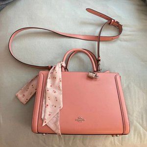 Pink Coach Purse with Cherry Blossom Bandanna